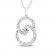 Encircled by Love Diamond Necklace 1 ct tw Round-cut 14K White Gold 18"