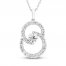 Encircled by Love Diamond Necklace 1 ct tw Round-cut 14K White Gold 18"