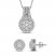 Diamond Necklace/Earrings Boxed Set 1 ct tw 10K White Gold