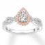 Diamond Engagement Ring 1/2 ct tw Round-cut 10K Two-Tone Gold