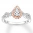 Diamond Engagement Ring 1/2 ct tw Round-cut 10K Two-Tone Gold