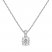GSI Solitaire Diamond Necklace 1/2 ct tw Round-cut 14K White Gold 18"