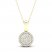 Multi-Diamond Necklace 1/4 ct tw Round-Cut 10K Yellow Gold 18"