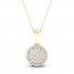 Multi-Diamond Necklace 1/4 ct tw Round-Cut 10K Yellow Gold 18"