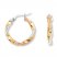 Twisted Hoop Earrings Satin Finish 14K Tri-Tone Gold