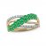 Emerald Ring 1/6 ct tw Diamonds 10K Yellow Gold