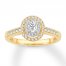Oval Diamond Engagement Ring 1/2 ct tw 14K Yellow Gold