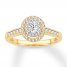 Oval Diamond Engagement Ring 1/2 ct tw 14K Yellow Gold