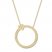 Diamond Circle/Heart Necklace 1/5 ct tw Round 10K Yellow Gold