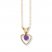 Amethyst Heart Necklace 14K Yellow Gold