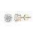 Diamond Solitaire Stud Earrings 7/8 ct tw Round-cut 14K Yellow Gold