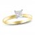 Diamond Solitaire Engagement Ring 1/2 ct tw Princess-Cut 10K Yellow Gold