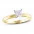 Diamond Solitaire Engagement Ring 1/2 ct tw Princess-Cut 10K Yellow Gold