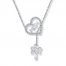 Mom/Tree Necklace 1/10 ct tw Diamonds Sterling Silver