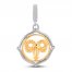 True Definition Aries Zodiac Charm Sterling Silver/10K Yellow Gold