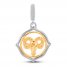 True Definition Aries Zodiac Charm Sterling Silver/10K Yellow Gold