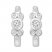 Bezel-set Diamond Hoop Earrings 1/5 ct tw Round Sterling Silver