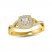 Diamond Engagement Ring 3/8 ct tw Princess & Round-cut 10K Yellow Gold
