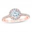 First Light Diamond Engagement Ring 1-1/4 ct tw Round-cut 14K Rose Gold