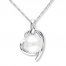 Cultured Pearl Necklace Diamond Accent Sterling Silver