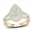 Multi-Diamond Engagement Ring 1-1/5 ct tw Pear/Round-Cut 14K Yellow Gold