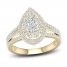 Multi-Diamond Engagement Ring 1-1/5 ct tw Pear/Round-Cut 14K Yellow Gold