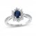 Blue Sapphire & Diamond Ring 1/10 ct tw 10K White Gold