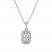 Forever Connected Diamond Necklace 1 ct tw Round/Princess 10K White Gold 18"