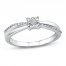 Promise Ring Diamond Accent Sterling Silver