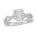 Neil Lane Diamond Engagement Ring 1-1/4 ct tw Radiant/Round 14K White Gold