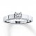 Diamond Solitaire Ring 1/3 carat Princess-Cut 14K White Gold