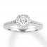 Diamond Engagement Ring 7/8 ct tw Round-cut 14K White Gold