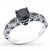 Black Diamond Ring 1-1/4 Carats tw 10K White Gold