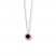 Garnet Necklace Lab-Created White Sapphires Sterling Silver