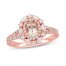 Neil Lane Morganite Engagement Ring 3/4 ct tw Diamonds 14K Rose Gold