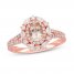Neil Lane Morganite Engagement Ring 3/4 ct tw Diamonds 14K Rose Gold