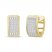 Men's Diamond Huggie Earrings 1/6 ct tw Round-cut 10K Yellow Gold