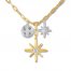 Diamond Star Necklace 1/6 ct tw 10K Yellow Gold/Sterling Silver