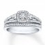 Diamond Bridal Set 1/5 carat tw 10K White Gold