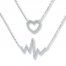 Heartbeat Necklace 1/6 ct tw Diamonds Sterling Silver