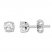 Diamond Solitaire Earrings 1/3 ct tw Round-cut Sterling Silver