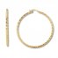 Textured Hoop Earrings 10K Yellow Gold