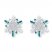Snowflake Earrings 1/5 ct tw Diamonds Sterling Silver