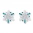 Snowflake Earrings 1/5 ct tw Diamonds Sterling Silver