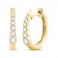 Diamond Hoop Earrings 1/5 ct tw 10K Yellow Gold