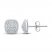 Diamond Earrings 1/3 ct tw Round/Baguette 10K White Gold