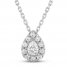 Diamond Necklace 1/4 ct tw Round & Pear-shaped 10K White Gold 18"
