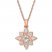 Diamond Necklace 1/3 ct tw Round-cut 10K Rose Gold