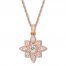 Diamond Necklace 1/3 ct tw Round-cut 10K Rose Gold