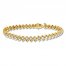 Diamond Bracelet 1 ct tw Round-cut 10K Yellow Gold 7 Length